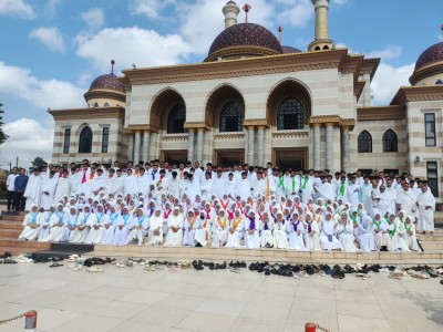 Belajar Menjadi Tamu Allah - Siswa SMP N 9 Yogyakarta Laksanakan Manasik Haji di Qolbu Boyolali